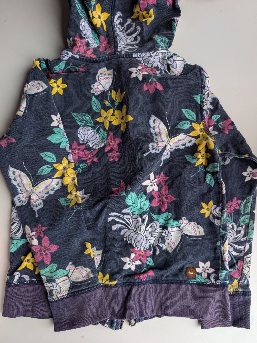 Tea collection girls hoodie floral jacket